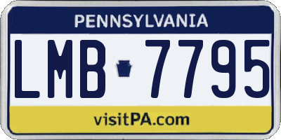 PA license plate LMB7795