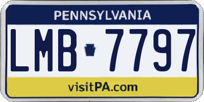 PA license plate LMB7797