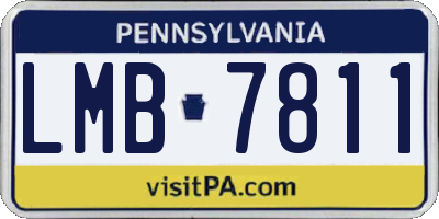 PA license plate LMB7811