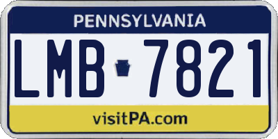 PA license plate LMB7821
