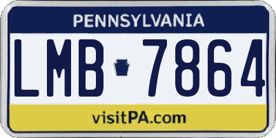 PA license plate LMB7864