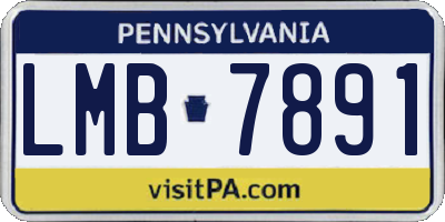 PA license plate LMB7891