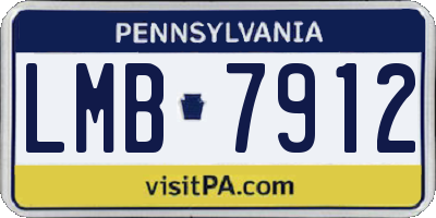 PA license plate LMB7912