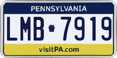 PA license plate LMB7919