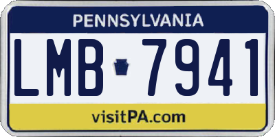 PA license plate LMB7941