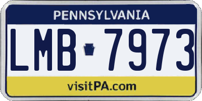 PA license plate LMB7973