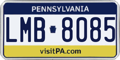 PA license plate LMB8085