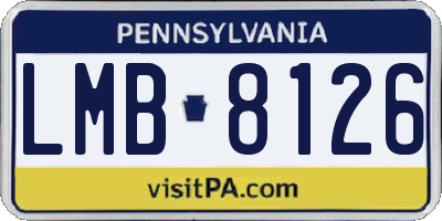 PA license plate LMB8126
