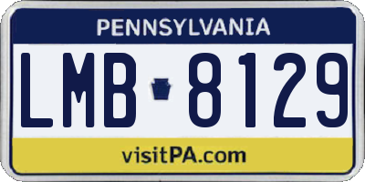 PA license plate LMB8129