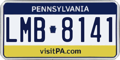 PA license plate LMB8141