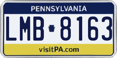 PA license plate LMB8163
