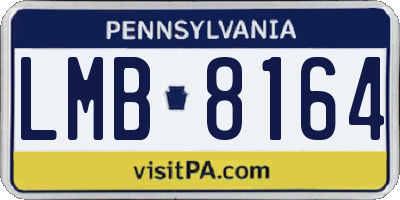 PA license plate LMB8164