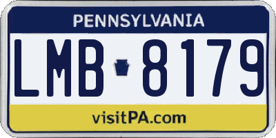 PA license plate LMB8179