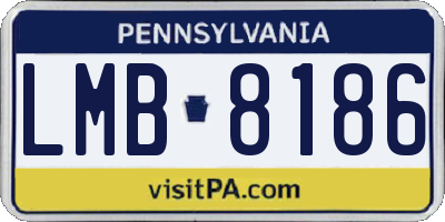 PA license plate LMB8186
