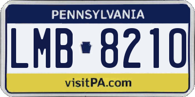 PA license plate LMB8210