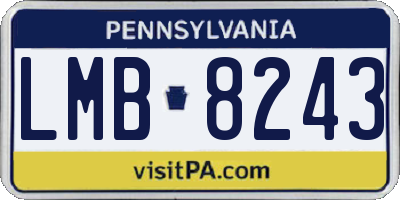 PA license plate LMB8243