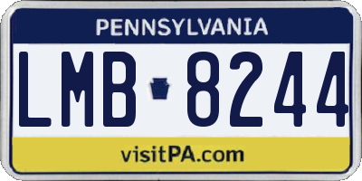 PA license plate LMB8244
