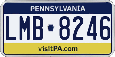 PA license plate LMB8246