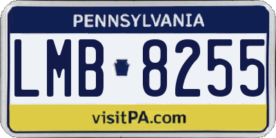 PA license plate LMB8255