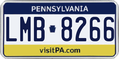 PA license plate LMB8266