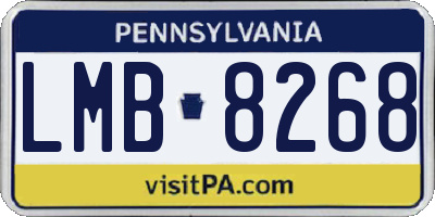 PA license plate LMB8268