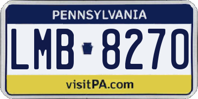 PA license plate LMB8270