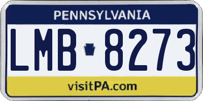 PA license plate LMB8273