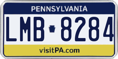 PA license plate LMB8284