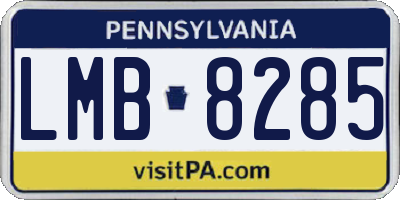 PA license plate LMB8285