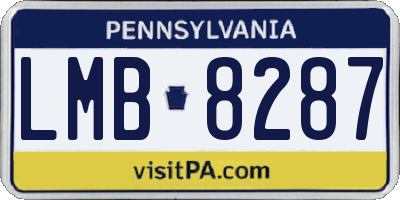 PA license plate LMB8287