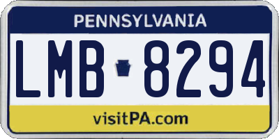 PA license plate LMB8294