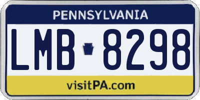PA license plate LMB8298