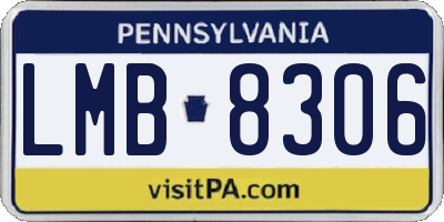 PA license plate LMB8306