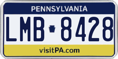 PA license plate LMB8428