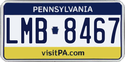 PA license plate LMB8467