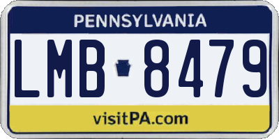 PA license plate LMB8479