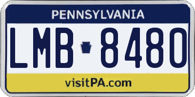 PA license plate LMB8480