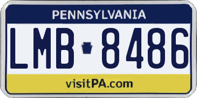 PA license plate LMB8486