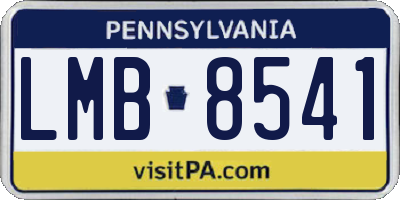 PA license plate LMB8541