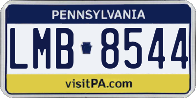 PA license plate LMB8544