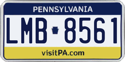 PA license plate LMB8561