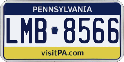 PA license plate LMB8566