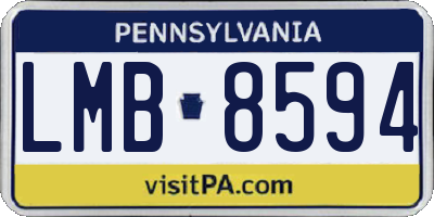 PA license plate LMB8594