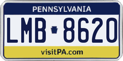 PA license plate LMB8620