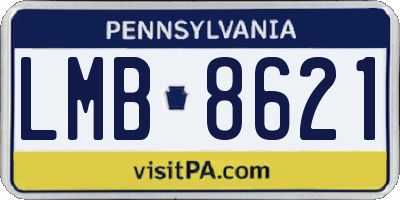 PA license plate LMB8621