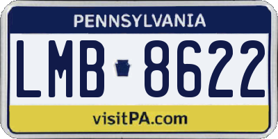 PA license plate LMB8622