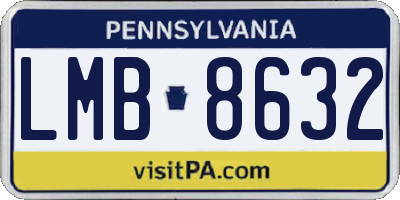 PA license plate LMB8632