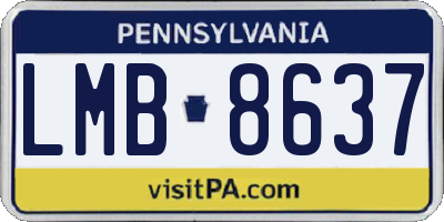 PA license plate LMB8637