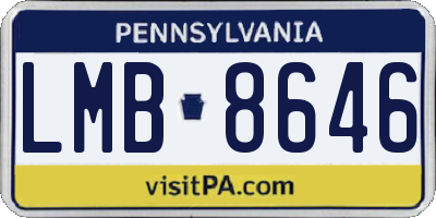 PA license plate LMB8646