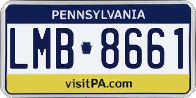 PA license plate LMB8661